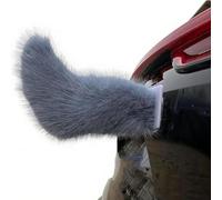 Remote Control Electric Car Tail, Cute Fuzzy Moving Tail for Auto Trunk Bumper, USB Rechargeable Electric Wiggle Car Decoration, Plush Wagging Tail for Car Exterior Aesthetic (A)
