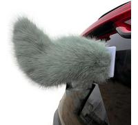 Remote Control Electric Car Tail, Cute Fuzzy Moving Tail for Auto Trunk Bumper, USB Rechargeable Electric Wiggle Car Decoration, Plush Wagging Tail for Car Exterior Aesthetic (H)