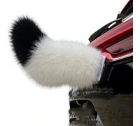 Remote Control Electric Car Tail, Cute Fuzzy Moving Tail for Auto Trunk Bumper, USB Rechargeable Electric Wiggle Car Decoration, Plush Wagging Tail for Car Exterior Aesthetic (Q)