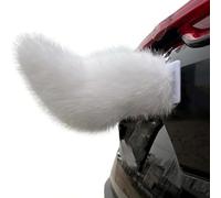 Remote Control Electric Car Tail, Cute Fuzzy Moving Tail for Auto Trunk Bumper, USB Rechargeable Electric Wiggle Car Decoration, Plush Wagging Tail for Car Exterior Aesthetic (O)