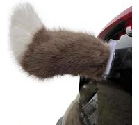 Remote Control Electric Car Tail, Cute Fuzzy Moving Tail for Auto Trunk Bumper, USB Rechargeable Electric Wiggle Car Decoration, Plush Wagging Tail for Car Exterior Aesthetic (C)