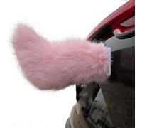 Remote Control Electric Car Tail, Cute Fuzzy Moving Tail for Auto Trunk Bumper, USB Rechargeable Electric Wiggle Car Decoration, Plush Wagging Tail for Car Exterior Aesthetic (E)