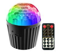 Remote Control Party Lights, Crystal Magic Ball Lamp, Disco Ambient Lighting for Home, Club, and Dance Floor, 2.24x3.94 inches, Perfect for Events and Celebrations
