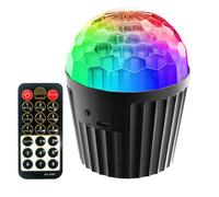 Remote Control Party Lights - Multicolor Lighting Modes, Sound Activated Feature, Adjustable Speed Control, Compact Portable Design | DJ Setup, Birthday Decor, Stage Effect Lighting, Indoor Event