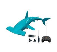 Remote Control Shark - 2.4ghz Rechargeable Waterproof Diving RC Toy | 1:18 Scale High Simulation Remote Control Diving Shark | With 2 Batteries For Bathtub Bathroom Swimming Pool Ages 6+ Boys Girls Ki