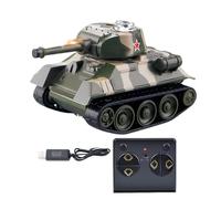 Remote Control Tank, Mini Battle Toy, Stem Educational Vehicle, Rechargeable Battery Included, Realistic Movement, Green, Compact Size, Excellent For Boys Girls Classroom Activities