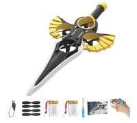Remote Flying Sword, Flying Sword Rc Glider, 2025 New Stunt Remote-Controlled, 3-Speed Control, 360-Degree Stunt Roll, Easy to Fly Remotes Control Plane for Teens (2Battery,Black Gold-Gesture)