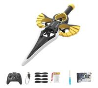 Remote Flying Sword, Flying Sword Rc Glider, 2025 New Stunt Remote-Controlled, 3-Speed Control, 360-Degree Stunt Roll, Easy to Fly Remotes Control Plane for Teens (1Battery,Black Gold-Handle Type)