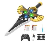 Remote Flying Sword, Flying Sword Rc Glider, 3-Speed Control, Lightweight Easy To Fly Rc Glider, Gift for Adults Or Teens (Gold(Remote control),Battery*2)