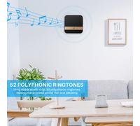 Remote Wireless Doorbell 300M Long Distance Automatic Call Bell Intelligent Electronic Waterproof Bells Home Accessories(Us Plug)
