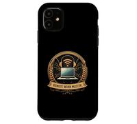 Remote Working Master Badge Laptop Wifi Design Custodia per iPhone 11