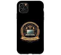 Remote Working Master Badge Laptop Wifi Design Custodia per iPhone 11 Pro Max