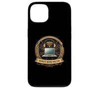 Remote Working Master Badge Laptop Wifi Design Custodia per iPhone 13