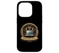 Remote Working Master Badge Laptop Wifi Design Custodia per iPhone 14 Pro