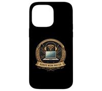 Remote Working Master Badge Laptop Wifi Design Custodia per iPhone 14 Pro Max