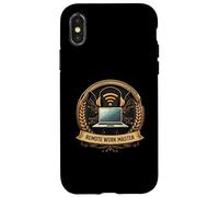 Remote Working Master Badge Laptop Wifi Design Custodia per iPhone X/XS