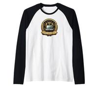 Remote Working Master Badge Laptop Wifi Design Maglia con Maniche Raglan