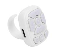 Remoto Control per L'app, Pagina Turner Bluetooth Registrazione Video Remoto Remoto, Ringht Shutter Strking Ring Remote per Telefono, Intervallo di 32,8 Piedi (WHITE)