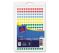 Removable Self-Adhesive Round color-coding Labels [set of 2] color: assortiti