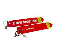 REMOVE BEFORE FLIGHT Ciondolo Lufthansa - Materiale originale - Grande formato