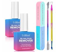Remover Semipermanente Unghie 15 ml, Gel Polish Remover Rapido in 3-5 Minuti - Senza Alluminio, Senza Ammollo - Include Lima, Spingi-Cuticole, Lima Multi-Superficie (15ml (2 Pezzo))