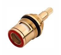 Remplacement de valve de robinet à cartouche à disque en céramique en laiton pour robinets de salle de bain et de cuisine, quart de tour 3/4" * 62,5 mm * 11 mm (Red)