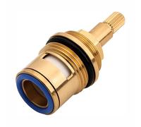 Remplacement de valve de robinet à cartouche à disque en céramique en laiton pour robinets de salle de bain et de cuisine, quart de tour 3/4" * 62,5 mm * 11 mm (Blue)