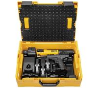 REMS Pressa radiale a batteria, 14 V, ACC, set M 15+22+28, in L-Boxx | Pinza a pressione M-Kontur (15, 22, 28 mm), compatta, spinta 22 kN, scarico automatico (ACC), pinza a pressione