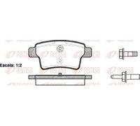 REMSA 1241.00 Kit pastiglie freni Posteriore per CITROËN C4 Picasso I (UD)