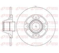 REMSA 2x Disco Ø238mm Posteriore Pieno per Renault Clio II 1.2 16V 1.6 Megane