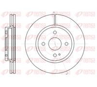 REMSA 2X Disco Freno Anteriore Ø257.9Mm Ventilato Per Mazda 2 DE DH 3 DE