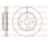 REMSA 2X Disco Freno Anteriore Ø257.9Mm Ventilato Per Mazda 2 DE DH 3 DE
