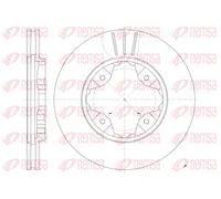 REMSA 2X Disco Freno Anteriore Ø259 Mm Ventilato Per Honda Civic VI Coupe EJ EM1