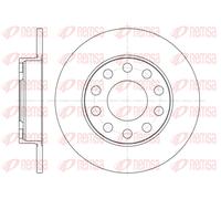 REMSA 2X Disco Freno Posteriore Ø244,7Mm Voll Per Audi A4 Seat Exeo ST 8E2 B6