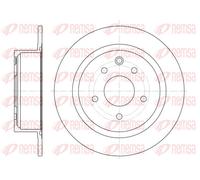 REMSA 2X Disco Freno Posteriore Ø291.6 Per Nissan Qashqai +2 I J10 JJ10 2.0 1.6