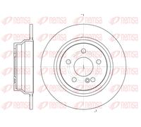 REMSA 2X Disco Freno Posteriore Ø300Mm Pieno Per Mercedes-Benz E-Class T-Modello