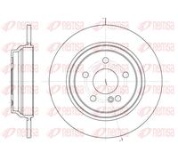 REMSA 2x Disco Freno Posteriore Ø300mm Pieno per MERCEDES CLASSE S W220