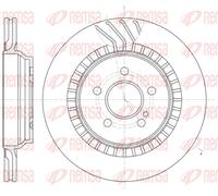 REMSA 2x Disco Posteriore Ø320mm Ventilato per MERCEDES CLASSE S Sl W221 R230