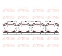 REMSA Pastiglie Freno Bremsbelegsatz Frontale Adatto A per Peugeot 406 Break