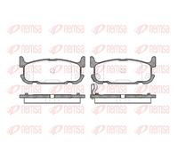 REMSA Pastiglie Freno Bremsbelegsatz Posteriore Adatto A per Mazda MX-5 II