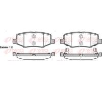 REMSA Pastiglie Freno Bremsbelegsatz Posteriore per Jeep Wrangler III Cherokee
