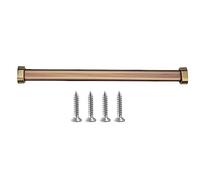 REMYS 2mm Thick Metal Rustproof Oval Wardrobe Tube with Complete Kit,65 60 55 50 45 40 35 30 25 20 18 Inch Closet Rods for Hanging Clothes Wall Mounted(Champagne Color,60in/153cm)