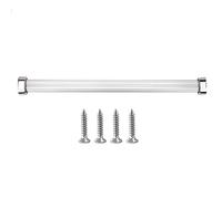 REMYS 2mm Thick Metal Rustproof Oval Wardrobe Tube with Complete Kit,65 60 55 50 45 40 35 30 25 20 18 Inch Closet Rods for Hanging Clothes Wall Mounted(Silver,20in/50cm)