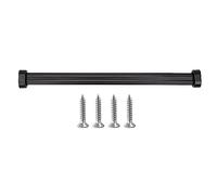REMYS 2mm Thick Metal Rustproof Oval Wardrobe Tube with Complete Kit,65 60 55 50 45 40 35 30 25 20 18 Inch Closet Rods for Hanging Clothes Wall Mounted(Black,60in/153cm)