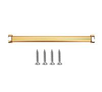 REMYS 2mm Thick Metal Rustproof Oval Wardrobe Tube with Complete Kit,65 60 55 50 45 40 35 30 25 20 18 Inch Closet Rods for Hanging Clothes Wall Mounted(Gold,18in/46cm)