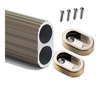 REMYS Aluminum Detachable Oval Wardrobe Tube Clothes Pole With Screws,Closet Rods For Hanging Clothes 50 60 70 80 90 100 110 120cm, Laundry Room/Balcony/Bathroom(Champagne Color,150cm/59in)