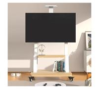 REMYS - Carrello porta TV mobile robusto con 3 ripiani, ideale per console multimediali ad angolo, altezza regolabile e versatile porta TV.