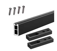 REMYS Closet Rods Garment Hanger Durable Pole for Wardrobe/Bedroom/Laundry Room,18 20 23 24 30 35 40 45 50 55inch Long Clothes Poles for Hanging Clothes, Complete Kits(Black,40in/102cm)