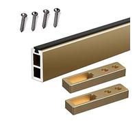 REMYS Closet Rods Garment Hanger Durable Pole for Wardrobe/Bedroom/Laundry Room,18 20 23 24 30 35 40 45 50 55inch Long Clothes Poles for Hanging Clothes, Complete Kits(Champagne Gold,30in/76cm)