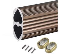 REMYS Heavy Duty Wardrobe Pole for Laundry Room/Cabinet/Loft With Socket Set,20 30 40 50 60 Inch Closet Hanging Rod Aluminum, 3mm Thick Valet Rod Hotel Home Office(Champagne,115cm/45.2 in)
